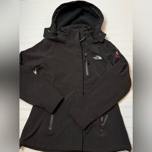 North Face Summit Series Soft Shell Jacket Women Medium Black Apex GTX